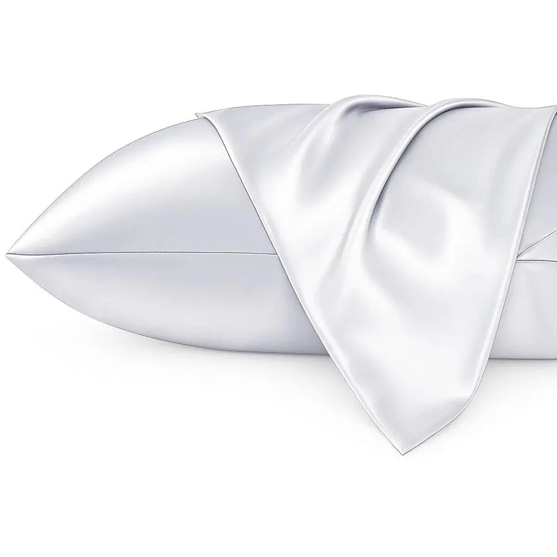 African Fabs Silky Satin Pillowcase Silver Grey