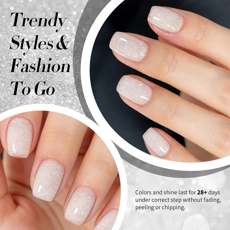 Born Pretty Jelly Nude Snow Glitter Gel JN90