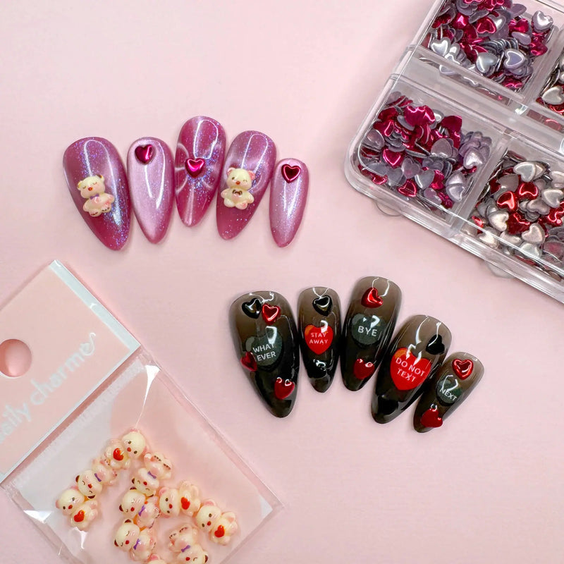 Daily Charme Valentine 3D Embossed Nail Art Sticker Anti-Sweet Talk
