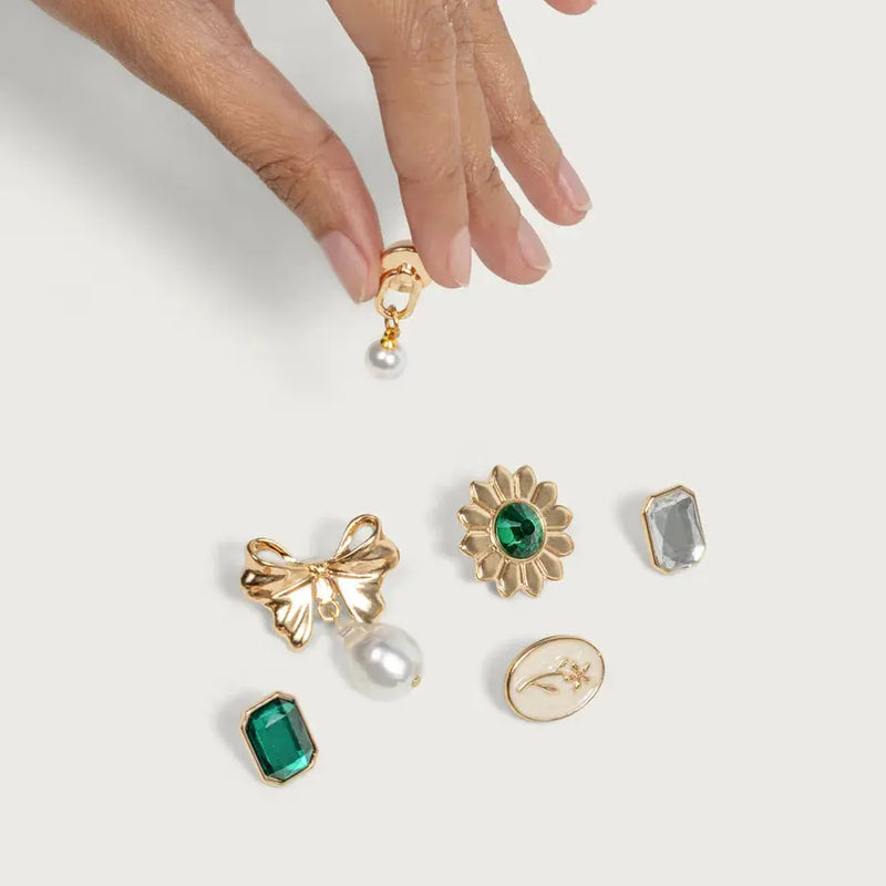 Kitsch Kitschpop Charms 6pc Set Vintage Emerald
