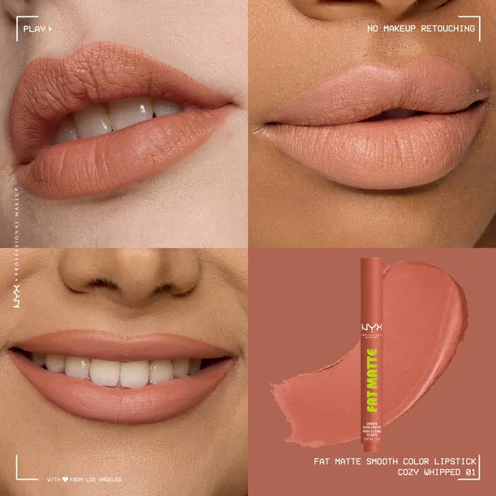 NYX Professional Makeup Fat Matte Smooth Color Lipstick Cozy Whipped