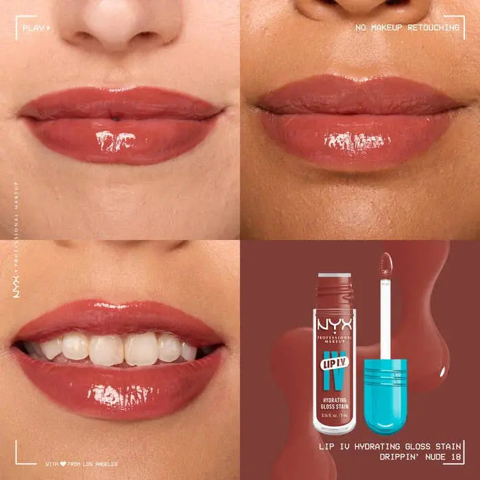 NYX Professional Makeup Lip IV Hydrating Gloss Drippin' Nude