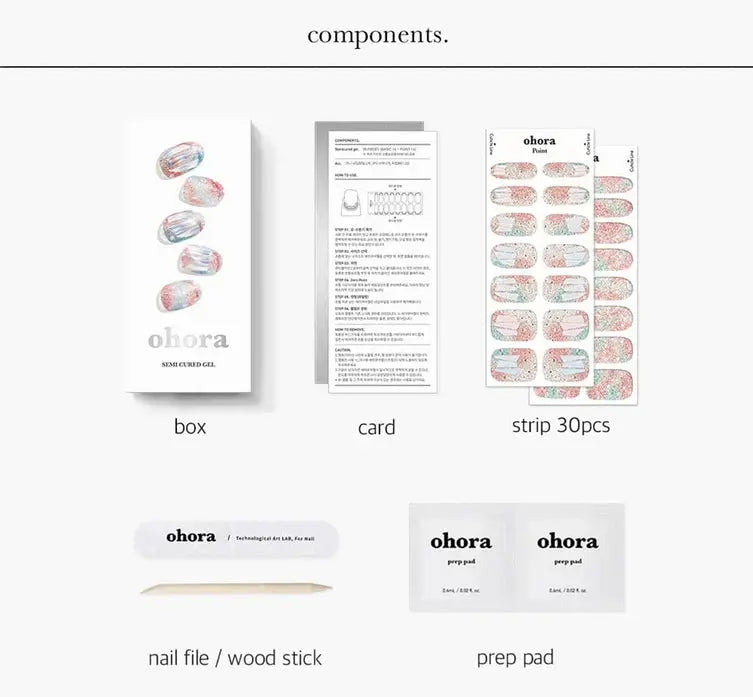 Ohora Semi Cured Gel Nail Strips N Newtro No.1