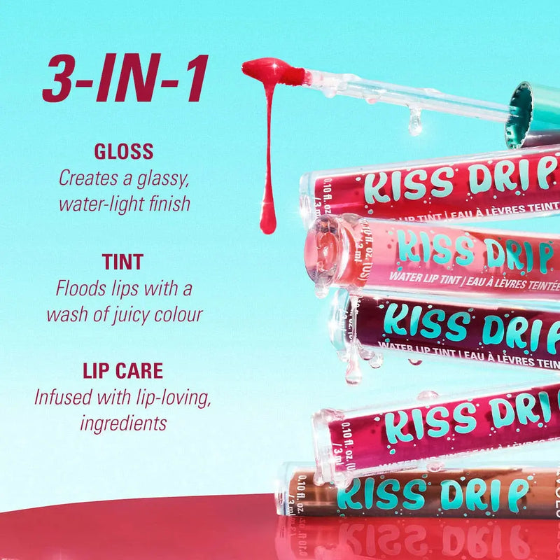 Revolution Kiss Drip Water Lip Tint Strawberry Drizzle