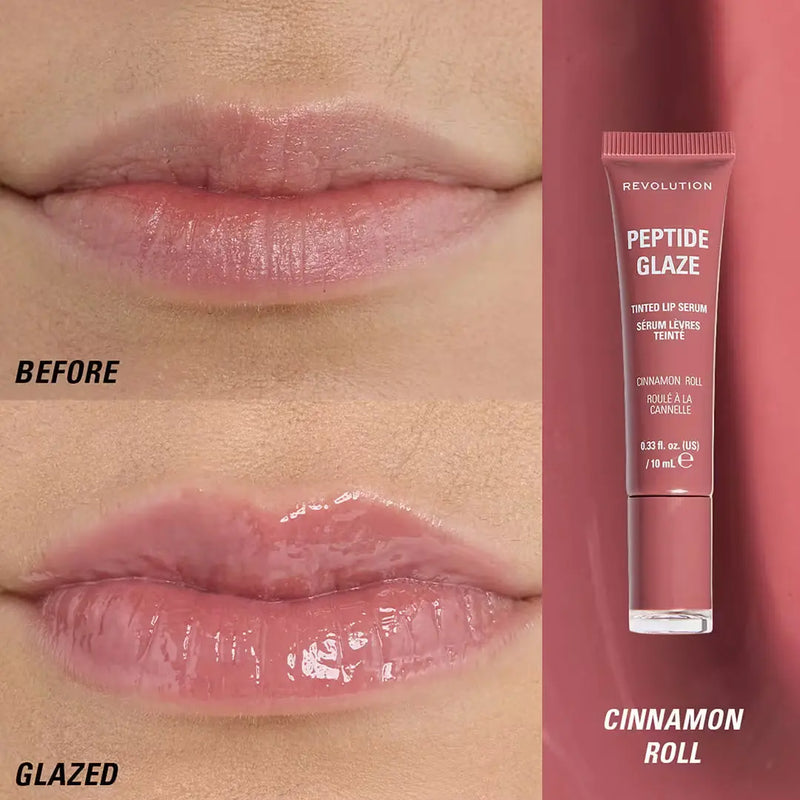 Revolution Peptide Glaze Tinted Lip Serum Cinnamon Roll