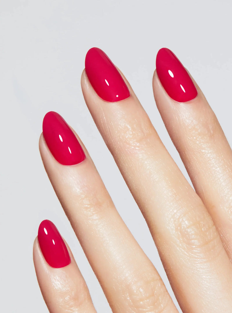 Static Nails Reusable Pop-On Manicure High-End Red Round