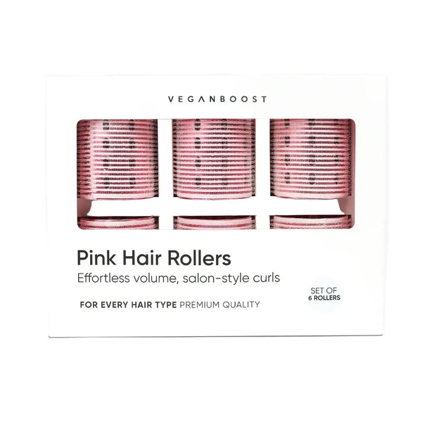 Veganboost Pink Hair Rollers