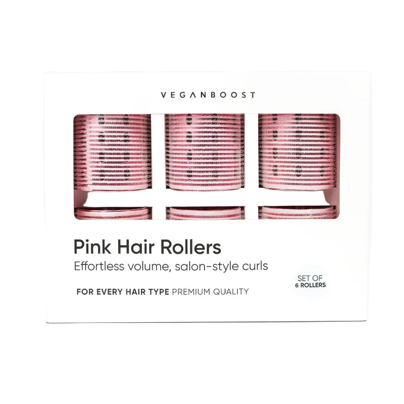 Veganboost Pink Hair Rollers