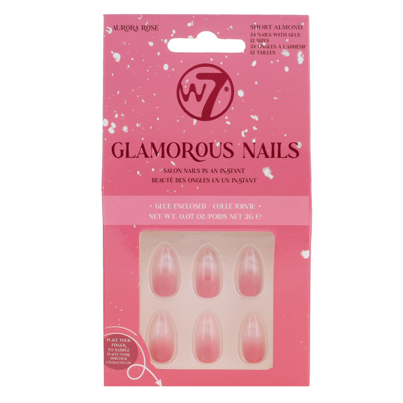 W7 Cosmetics Glamorous Press-On Nails Aurora Rose
