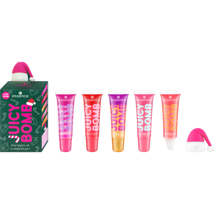 Juicy Bomb Xmas Edition Shiny Lipgloss Set 01 Holly Jolly, Juicy!