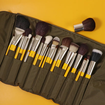 Bdellium Tools Studio Luxury 24pc. Brush Set With Roll-Up Pouch