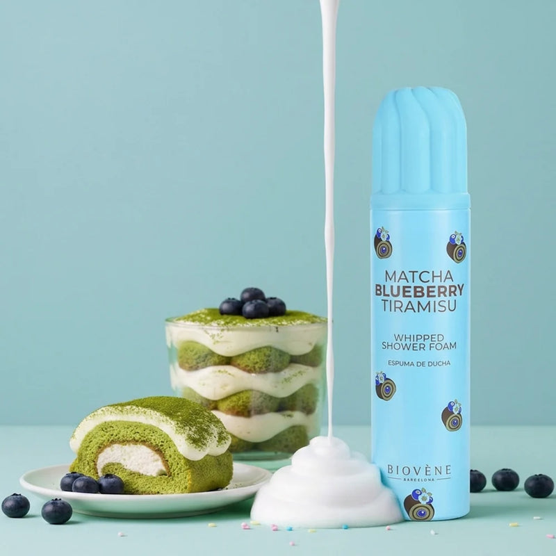 Biovene Matcha Blueberry Tiramisu Whipped Shower Foam