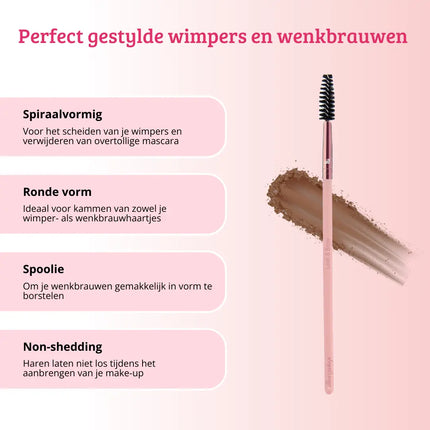 Boozyshop Pink & Rose Gold Lash & Brow Brush