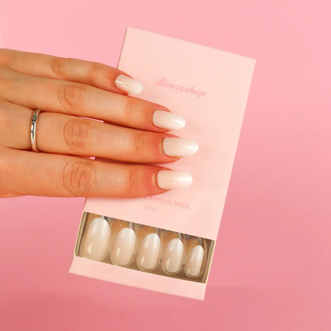 Boozyshop Press On French Nails Ombre Light Pink