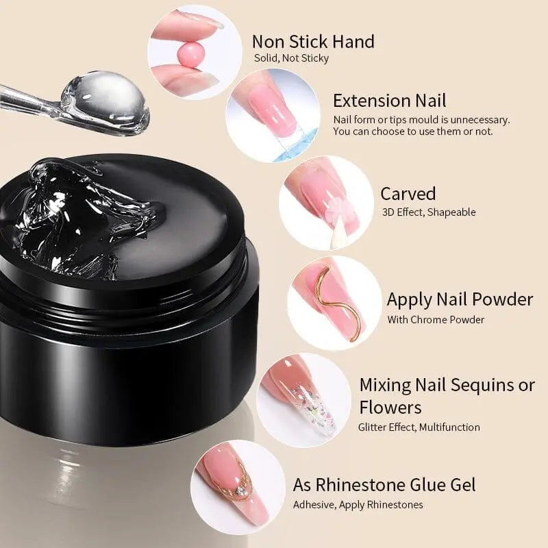 Born Pretty Pure Color & Glitter Non Stick Hand Extension Gel NEG29