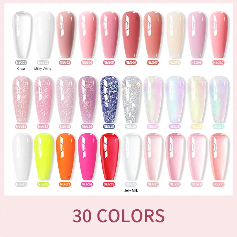 Born Pretty Pure Color & Glitter Non Stick Hand Extension Gel NEG30