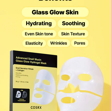 COSRX Advanced Snail Mucin Glass Glow Hydrogel Mask 1 pc