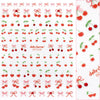 Valentine Bejeweled Nail Art Sticker Coquette Cherry