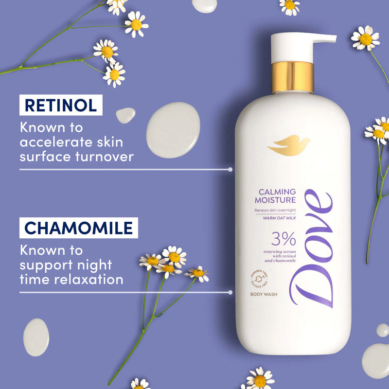 Dove Calming Moisture Body Wash with Retinol & Chamomile Warm Oat Milk