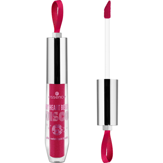 Essence My Heart Beats Disco Glitter Switch Liquid Lipstick 01 Ready, Set, Disco!