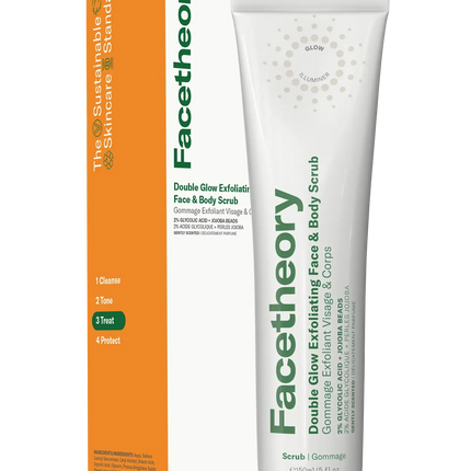 Facetheory Double Glow Exfoliating Face & Body Scrub Gently Scented