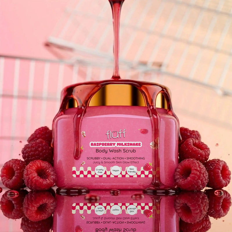 Fluff Body Scrub Raspberry Milkshake