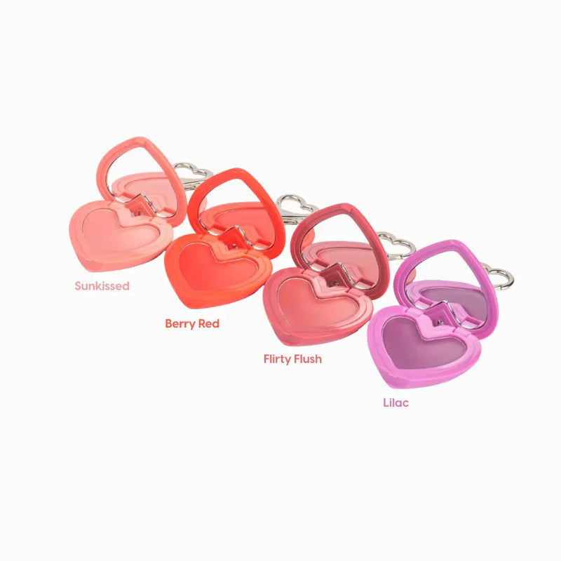 Kara Beauty Stay Blushin! Lip and Cheek Cream Blush Keychain Flirty Flush