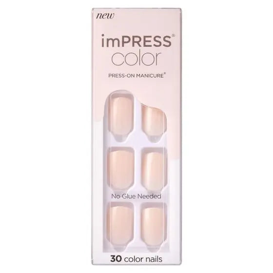 Kiss Impress Color Press-On Nails Point Pink