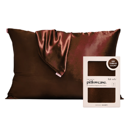 Kitsch Satin Pillowcase Chocolate