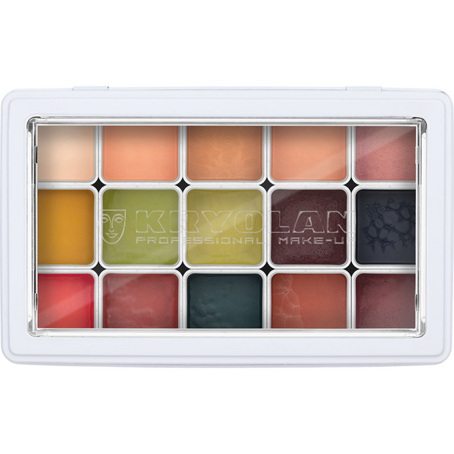 Kryolan Professional Make-up FX Design Color Palette 15 Colors Special FX