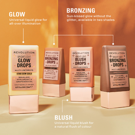 Makeup Revolution Bright Light Bronzing Drops Bronze Scorched