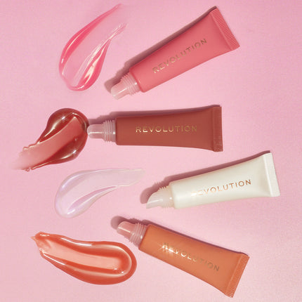 Makeup Revolution Juicy Peptide Lip Balm Nude Latte