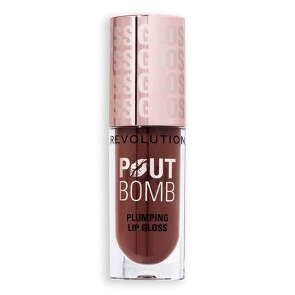 Makeup Revolution Pout Bomb Plumping Gloss Espresso Cool Nude