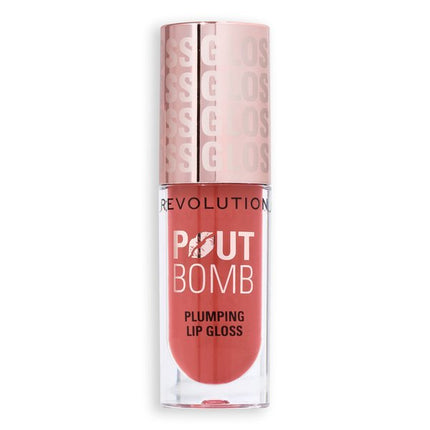 Makeup Revolution Pout Bomb Plumping Gloss Melba Warm Peach