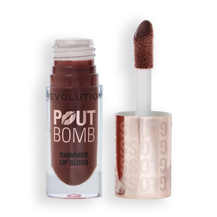 Makeup Revolution Pout Bomb Shimmer Gloss Chocolate Sparkle