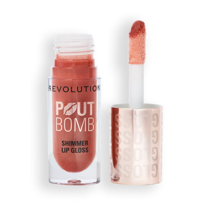 Makeup Revolution Pout Bomb Shimmer Gloss Nude Glow