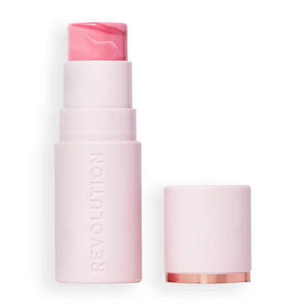 Makeup Revolution Skin Silk Marble Blush Stick Pinched Light Pink