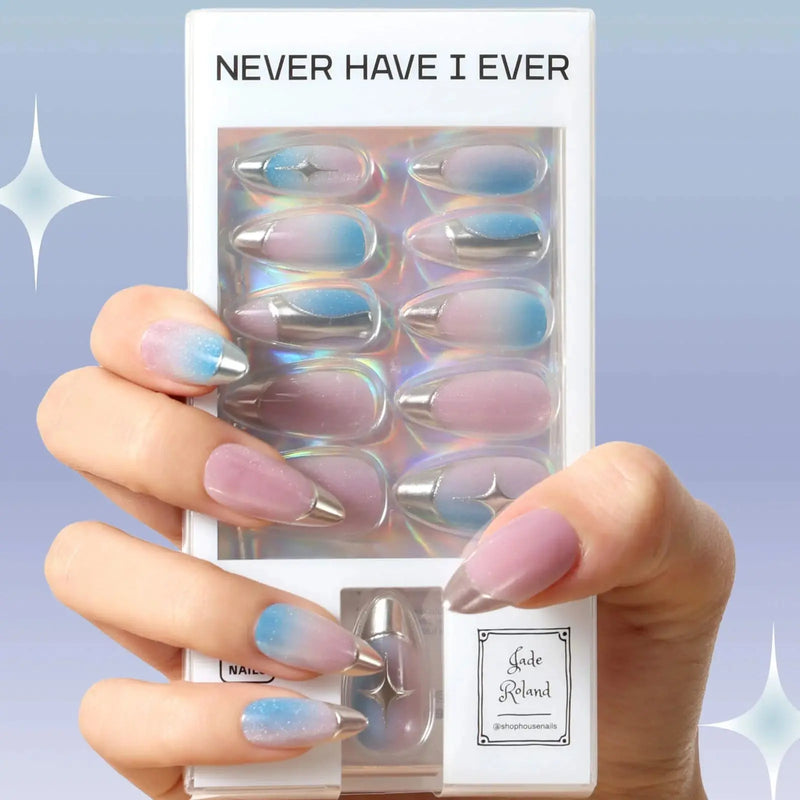 Never Have I Ever Press-On Nails Titanium Jelly