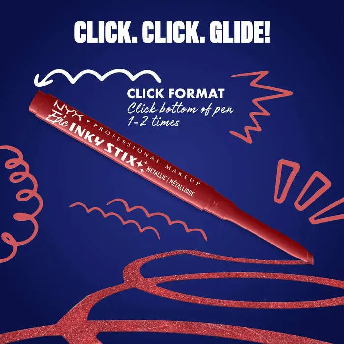 NYX Professional Makeup Epic Inky Stix Eyeliner Robotic Red