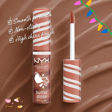 NYX Professional Makeup Holiday Collection Butter Gloss 02 Hot Cocoa Swirl