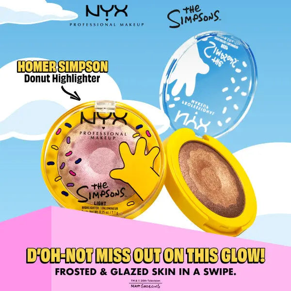 NYX Professional Makeup Homer Simpson Donut Highlighter Glazed Over 01 Light