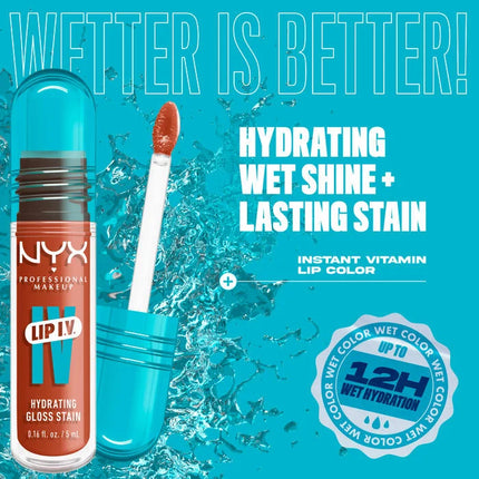 NYX Professional Makeup Lip IV Hydrating Lip Gloss Caramel Drip