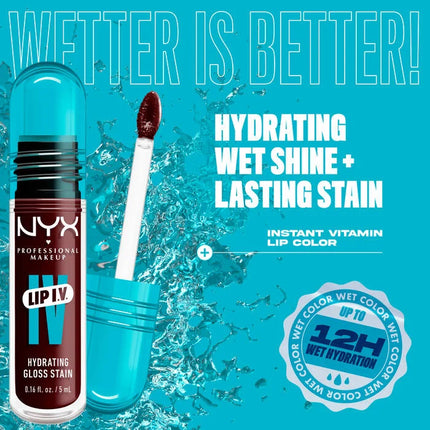 NYX Professional Makeup Lip IV Hydrating Lip Gloss Water 'Bout Wine?