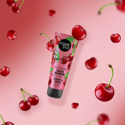 Organic Shop Cleansing Face Scrub Cherry & Ginger