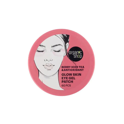 Organic Shop Glow Skin Eye Gel Patch Berry Iced Tea & Antioxidant