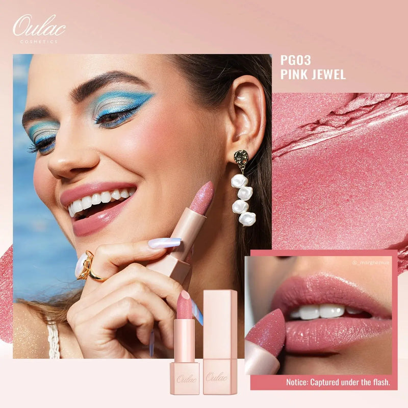 Oulac Infinity Moisture Shine Lipstick PG03 Pink Jewel
