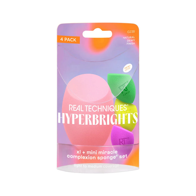 Real Techniques Hyperbrights XL & Mini Miracle Complexion Sponge Set