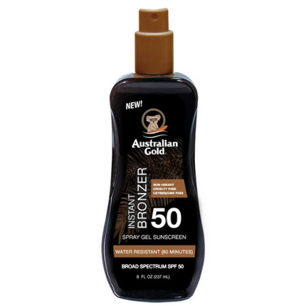 Australian Gold SPF 50 Spray Gel With Bronzer