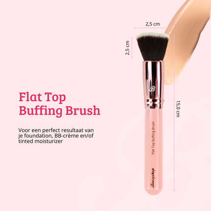 Boozyshop Pink & Rose Gold Flat Top Buffing Brush