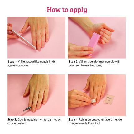 Boozyshop Press On French Nails Ombre Soft Pink